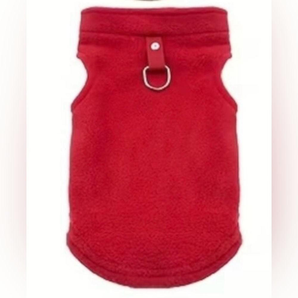 Dog Fleece Sweater Red Large